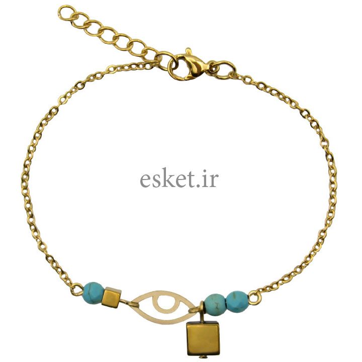 دستبند طلا زنانه زیبا 18 عیار مانچو کد bfg167