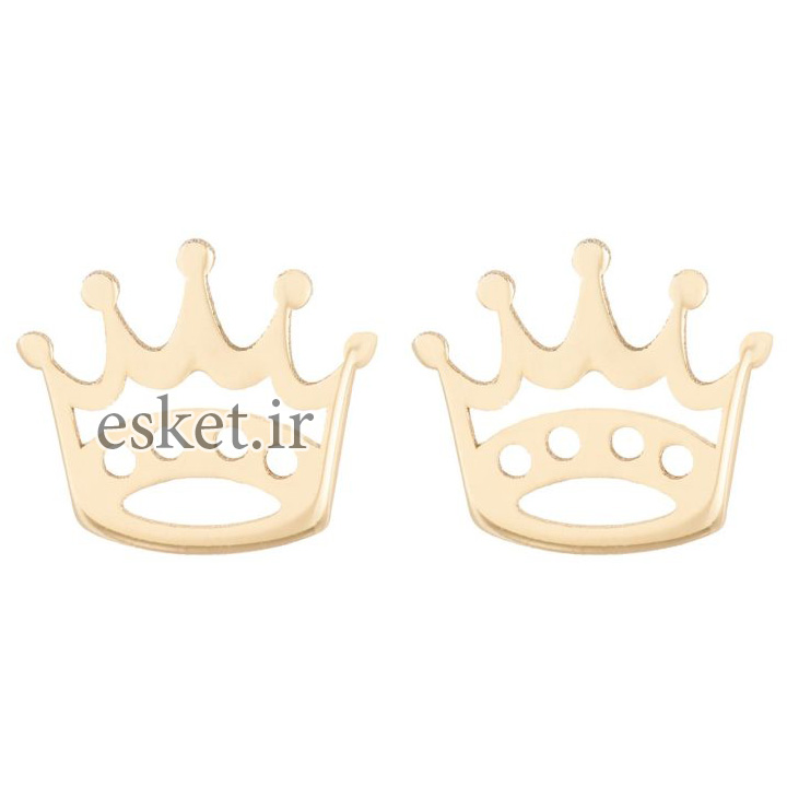 گوشواره طلا 18 عیار رزا مدل EG09 - گوشواره طلا شیک و جذاب